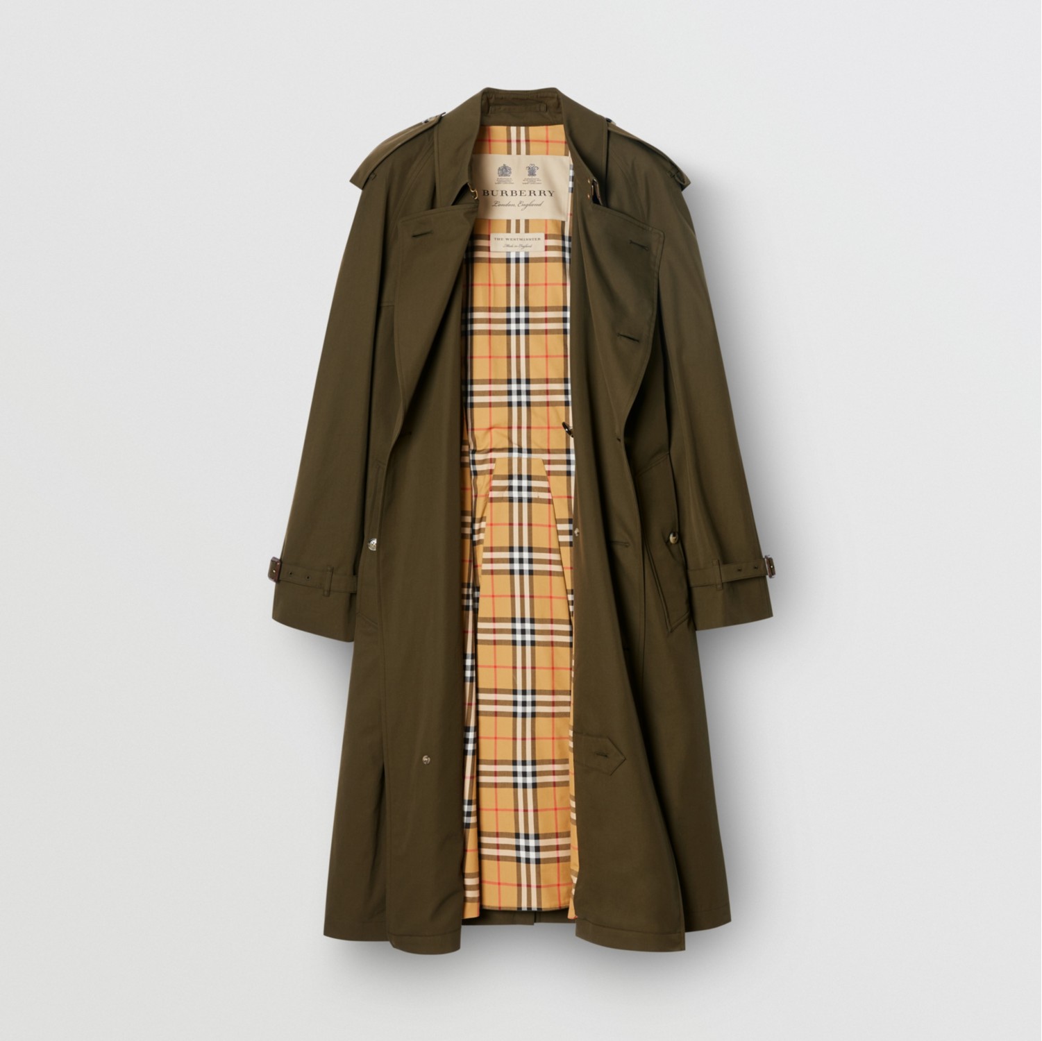 The Westminster Heritage Trench Coat in Dark Military Khaki - Men