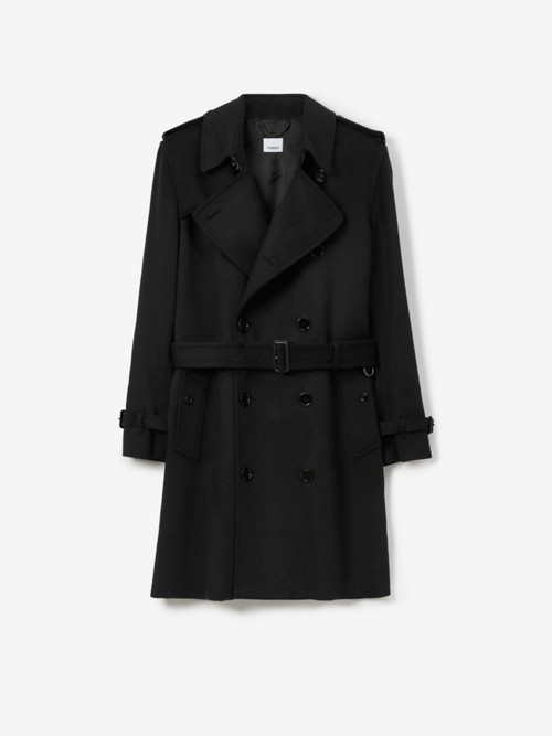 Burberry Mid-length Cashmere Blend Kens In Black