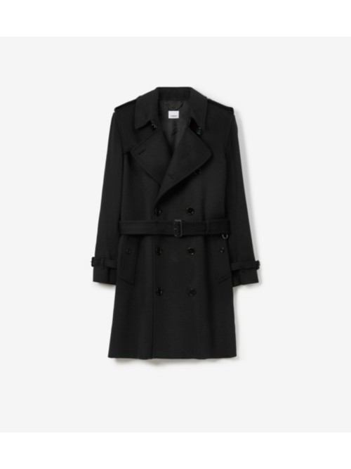 Burberry Mid-length Cashmere Blend Kens In Black