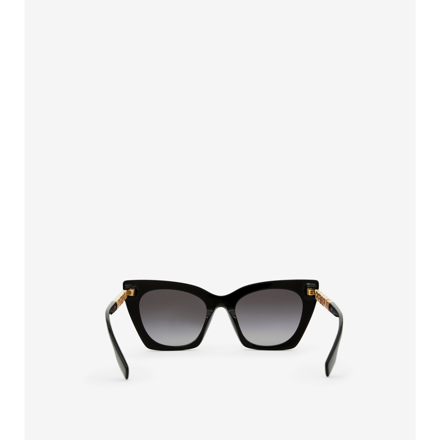 Check Cat-eye Frame Sunglasses in Black - Women | Burberry® Official