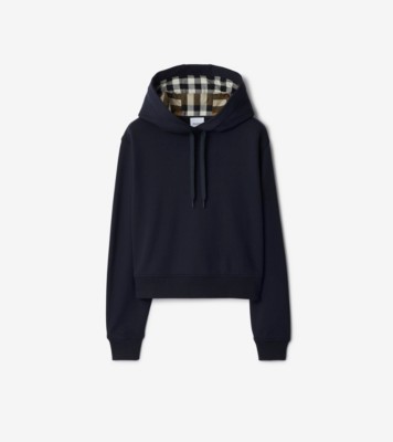 Burberry Navy Check Hoodie