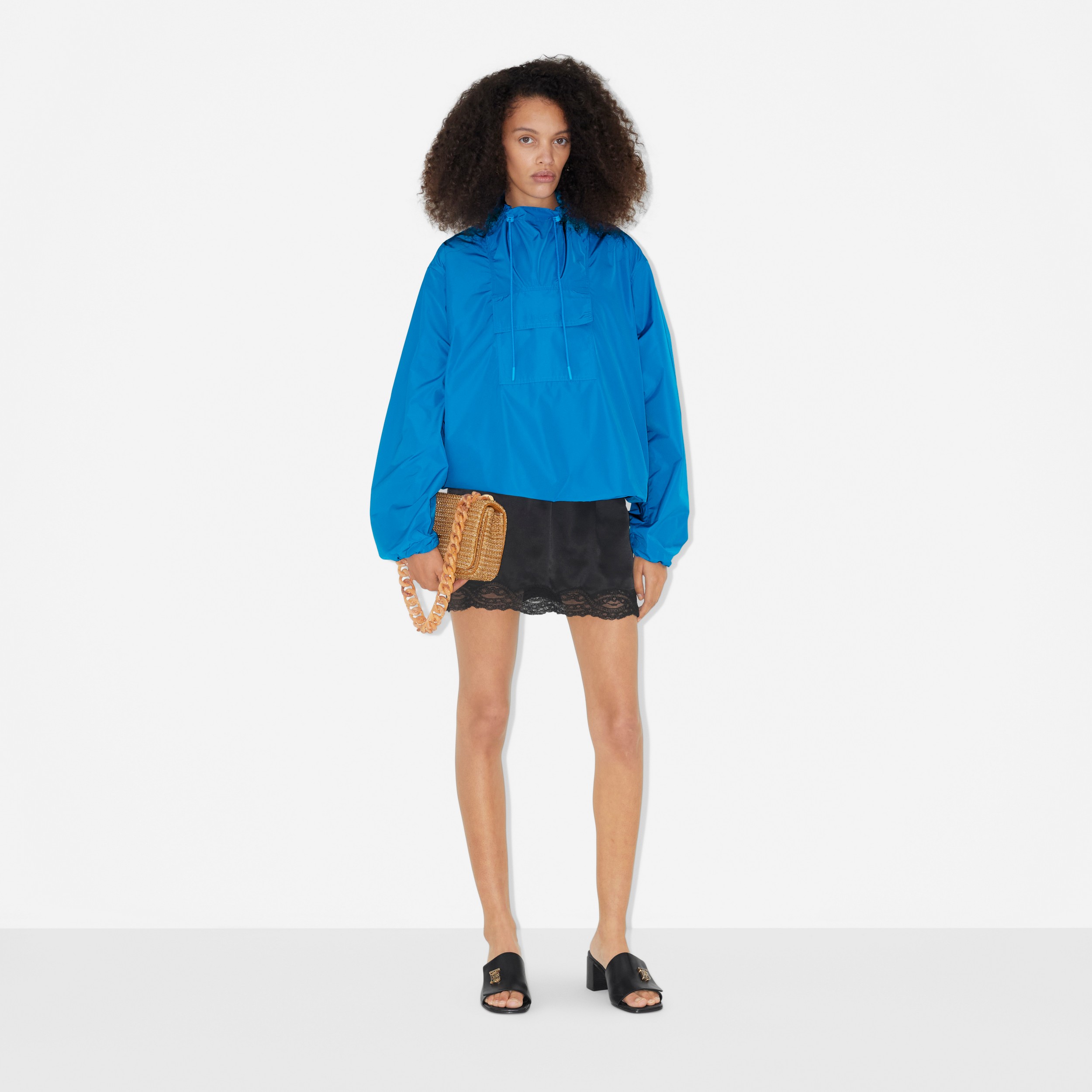 Veste oversize en taffetas avec logo (Bleu Vif) - Femme | Site officiel Burberry® - 2