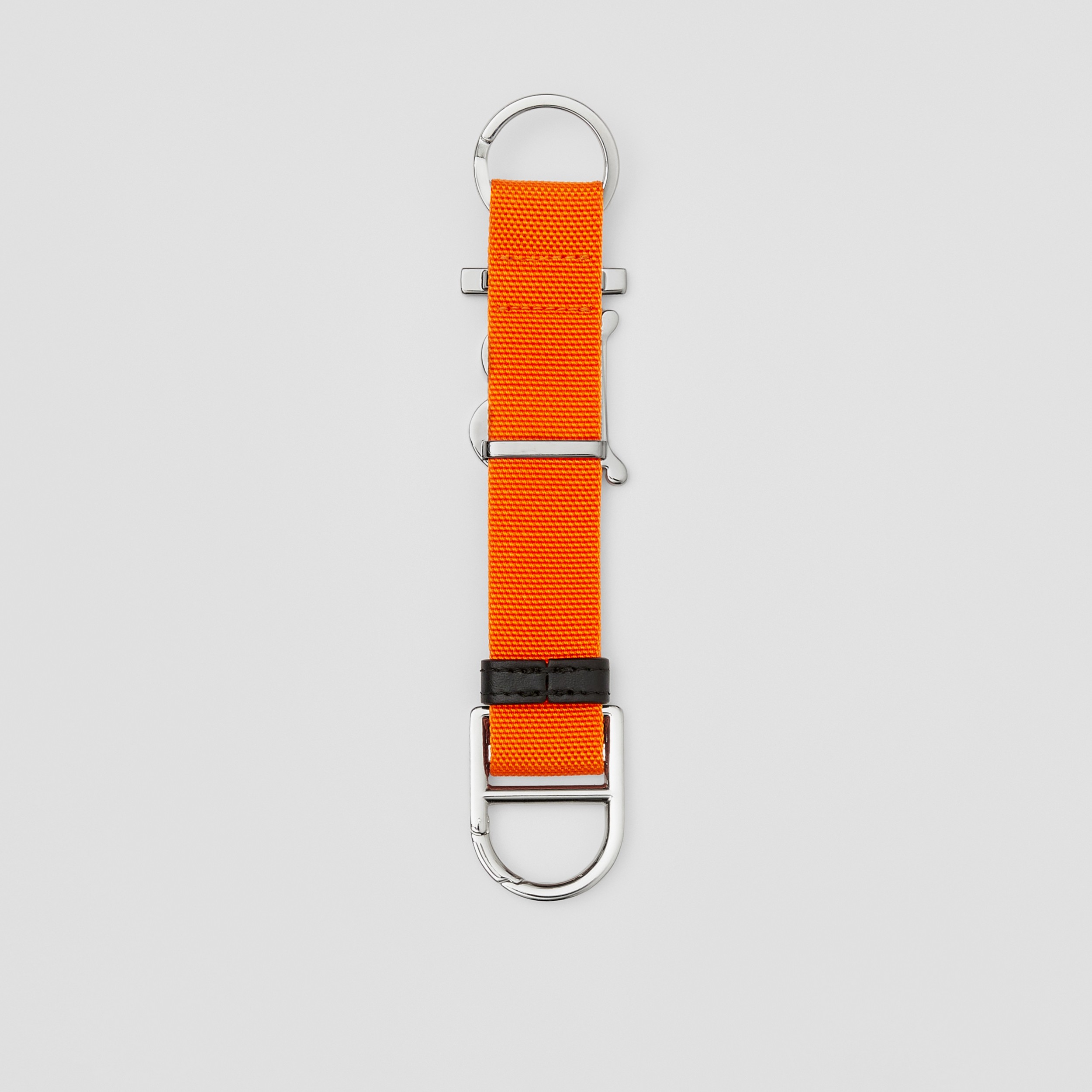 Monogram Motif Webbed Key Ring in Orange - Men | Burberry® Official - 3