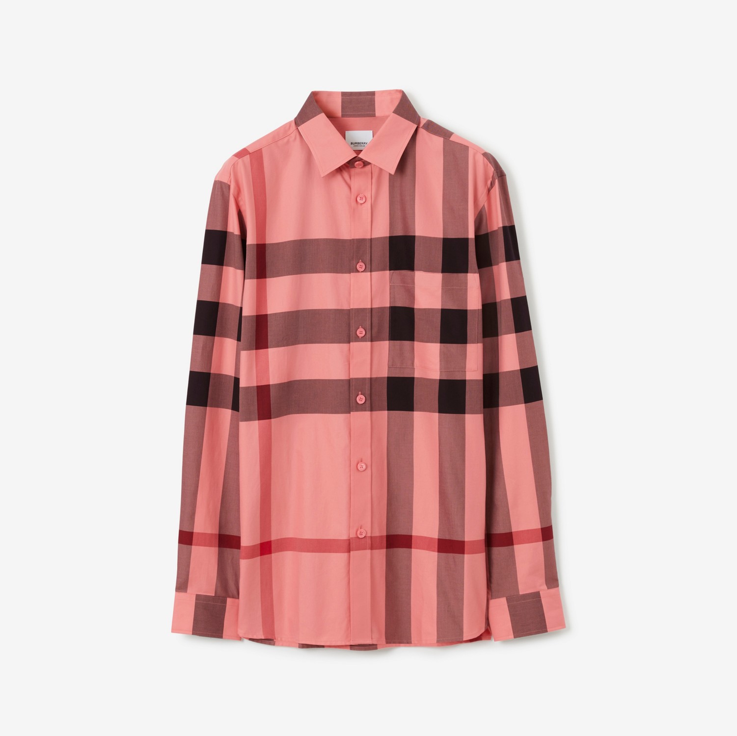 Camisa en algodón Check (Rosa Piruleta) - Hombre | Burberry® oficial