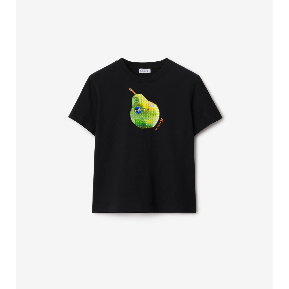 Burberry Crystal-embellished Cotton T-shirt In Black