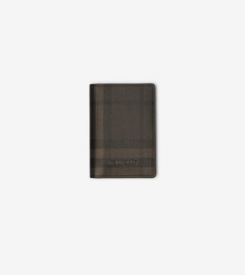 City Check Folding Card Case Dark ®