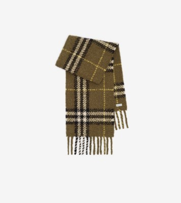 Check Alpaca Wool Blend Bouclé Scarf Pea ®