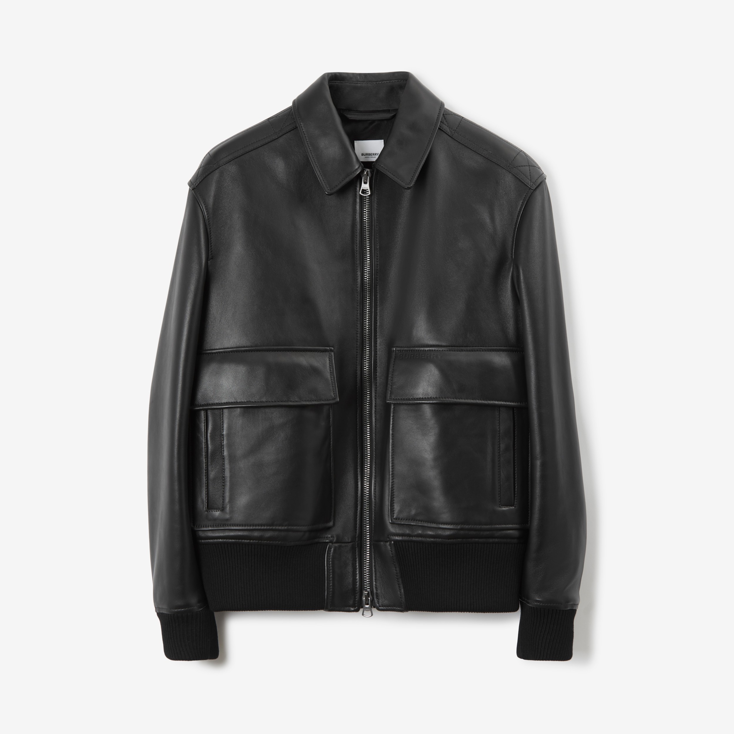 Leather Jacket in Black - Men | Burberry® Official