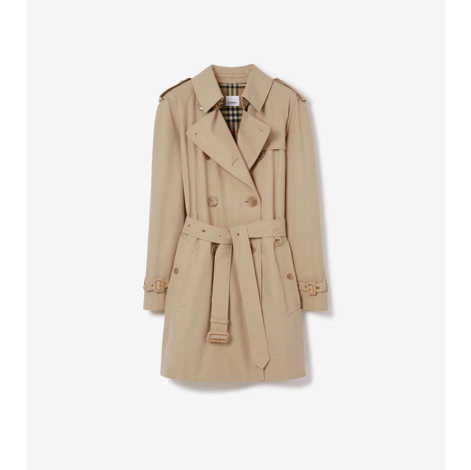 Short Lightweight Waterloo Trench Coat in Soft Fawn - Women