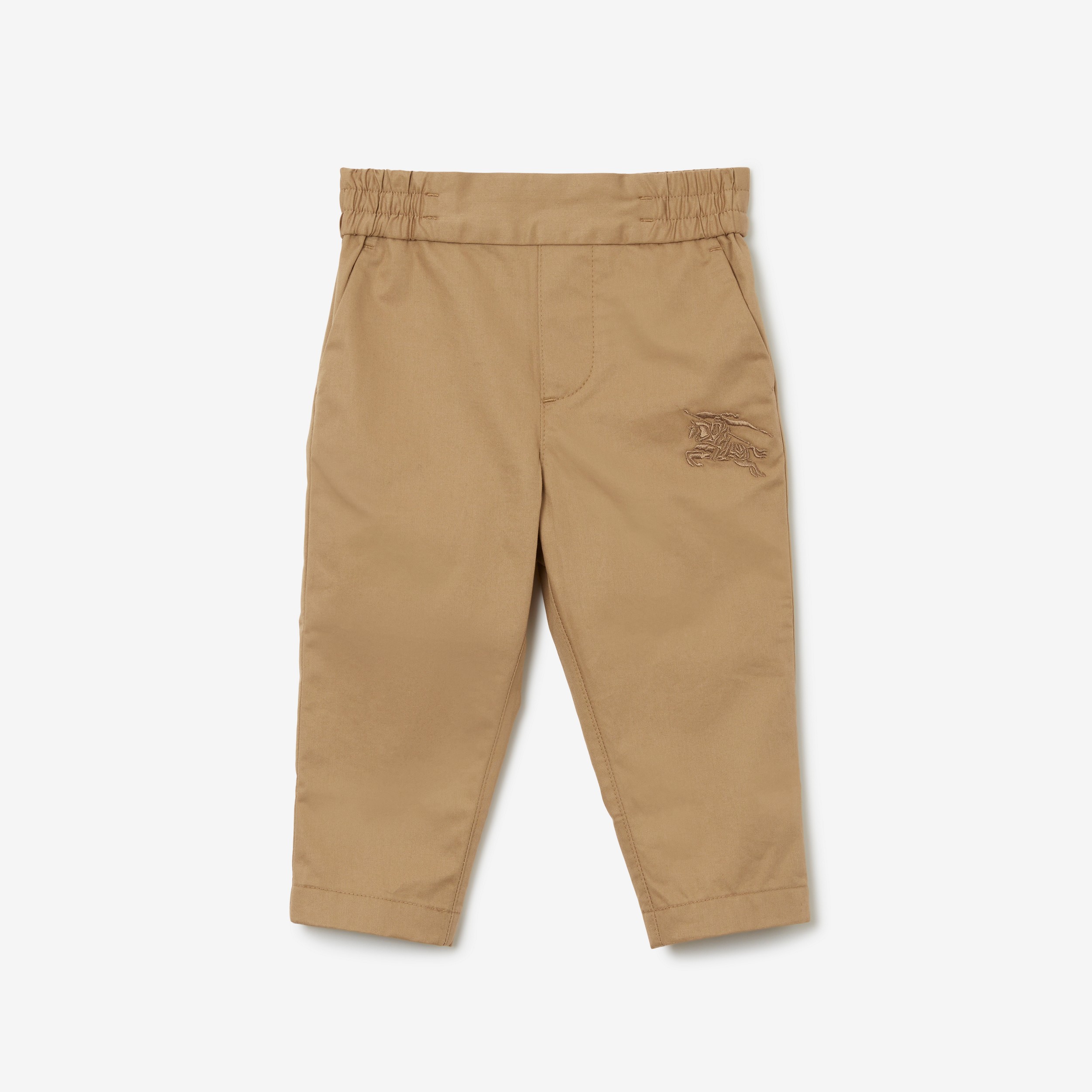 Pantaloni chino in twill di cotone con motivo EKD (Beige Archivio) - Bambini | Sito ufficiale Burberry® - 1
