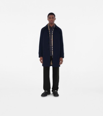 美品 バーバリーロンドン CAMDEN カーコート 44 ネイビー Long Camden Heritage Car Coat in Coal blue - Men, Cotton