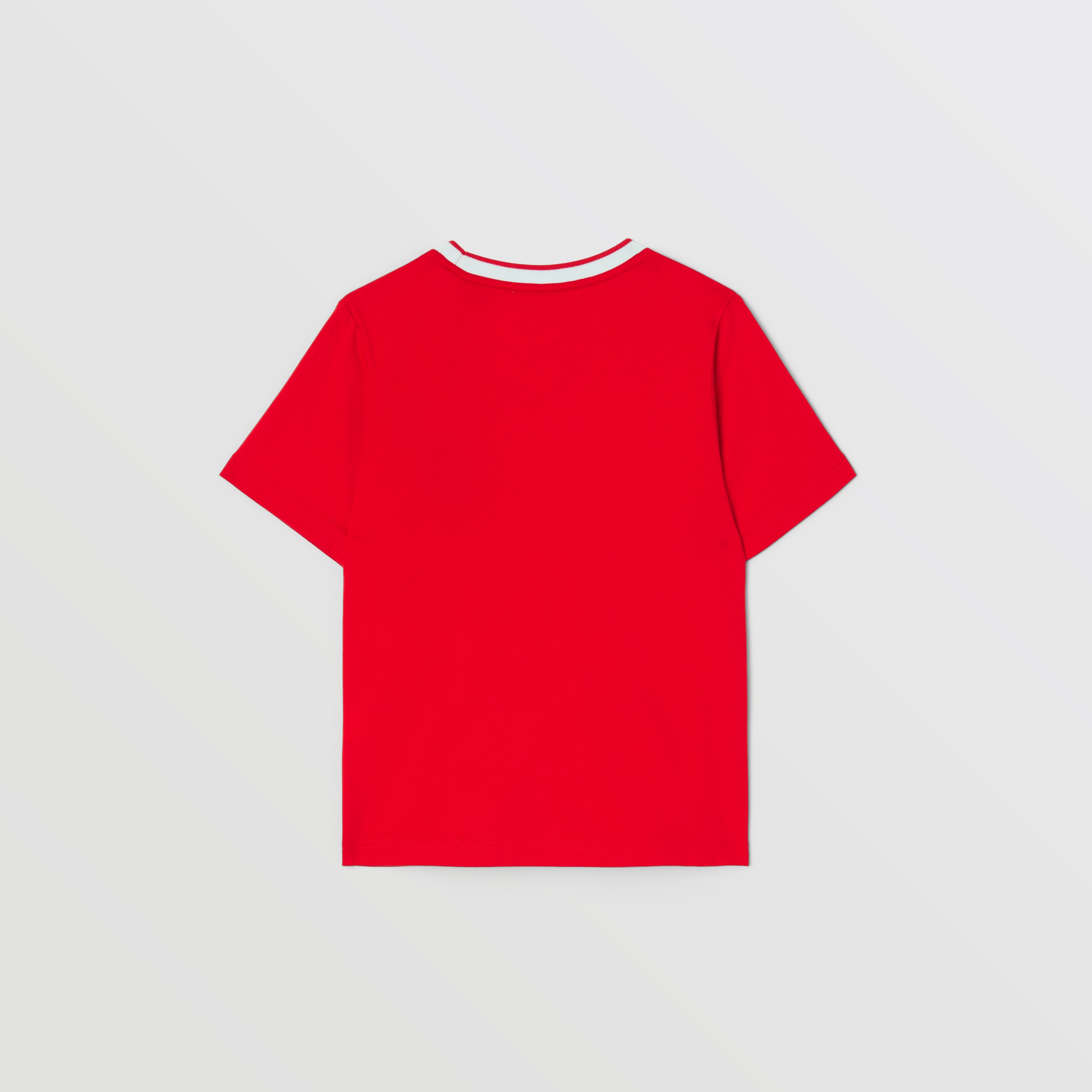 老虎图案棉质 T 恤衫 (亮红色) | Burberry® 博柏利官网 - 4