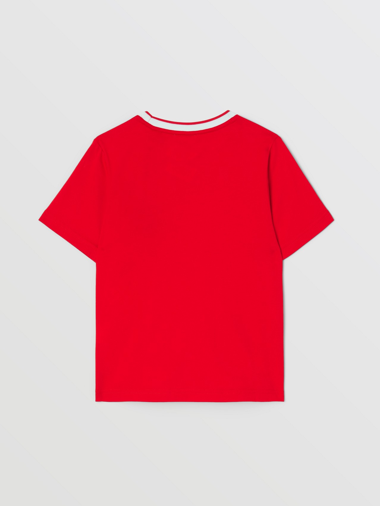 Camiseta de algodão com estampa gráfica de tigre in Vermelho Intenso
