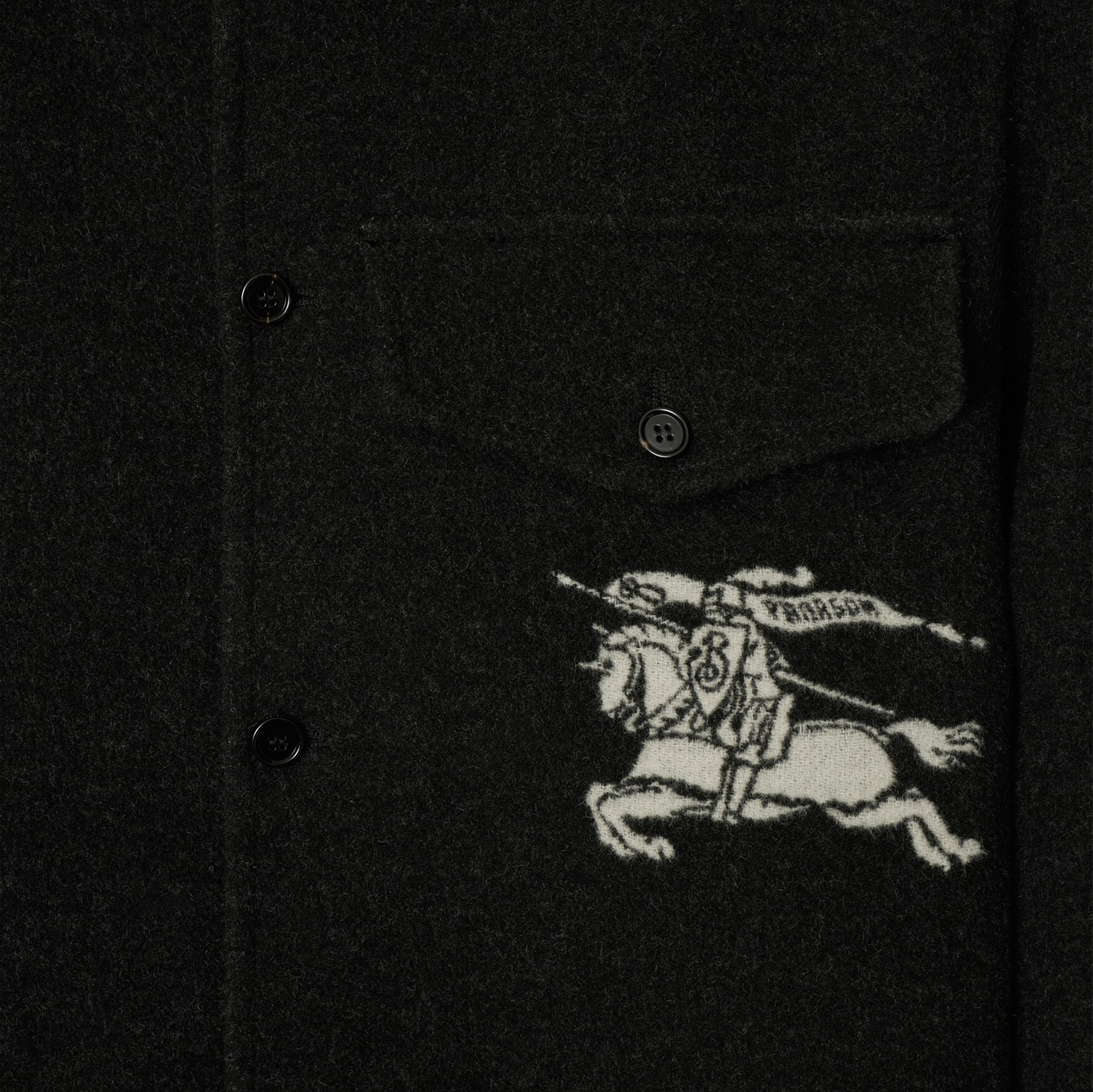 EKD Wool Overshirt in Brisk - Men | Burberry® Official EKD Wool Overshirt in Brisk - Men | Burberry® Official