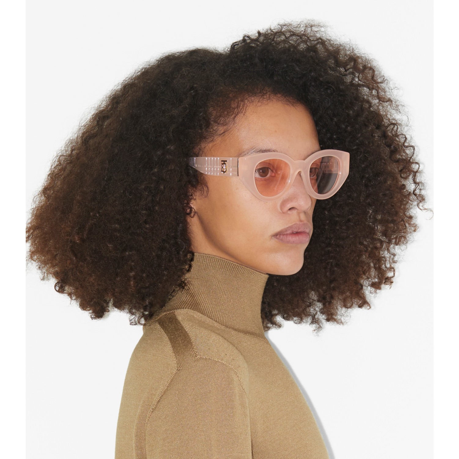 Cat Eye Frame Lola Sunglasses In Dusky Pink Women Burberry® Official 4255