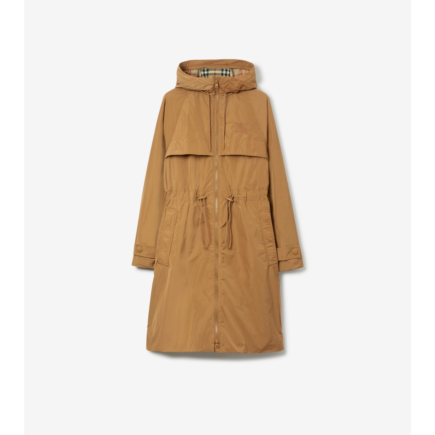 Lightweight Parka in Camel Women Nylon Burberry Official