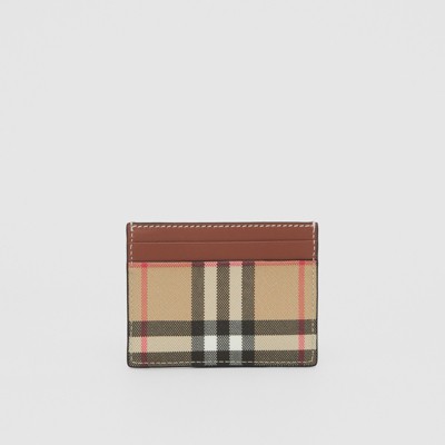 jade vintage check card case on a chain