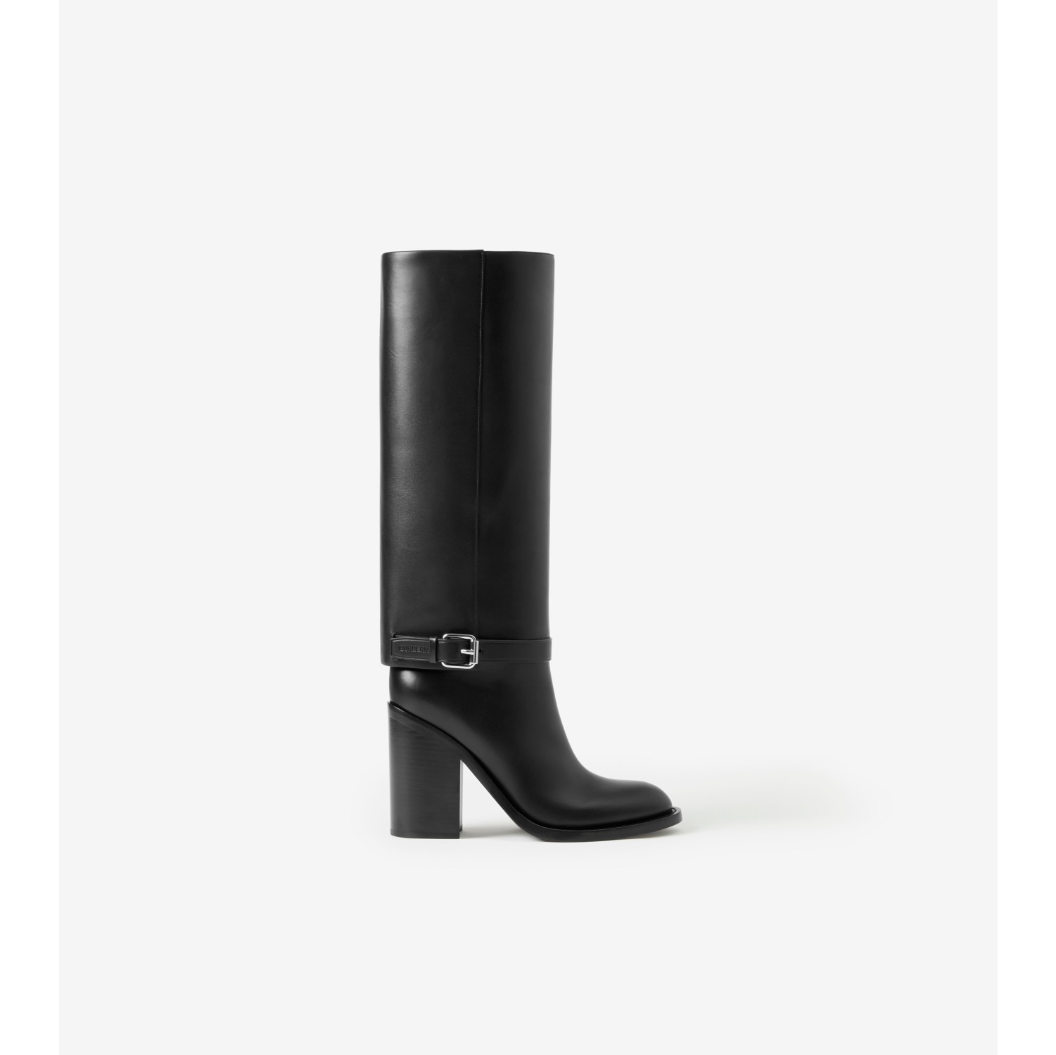 Burberry black on sale leather boots