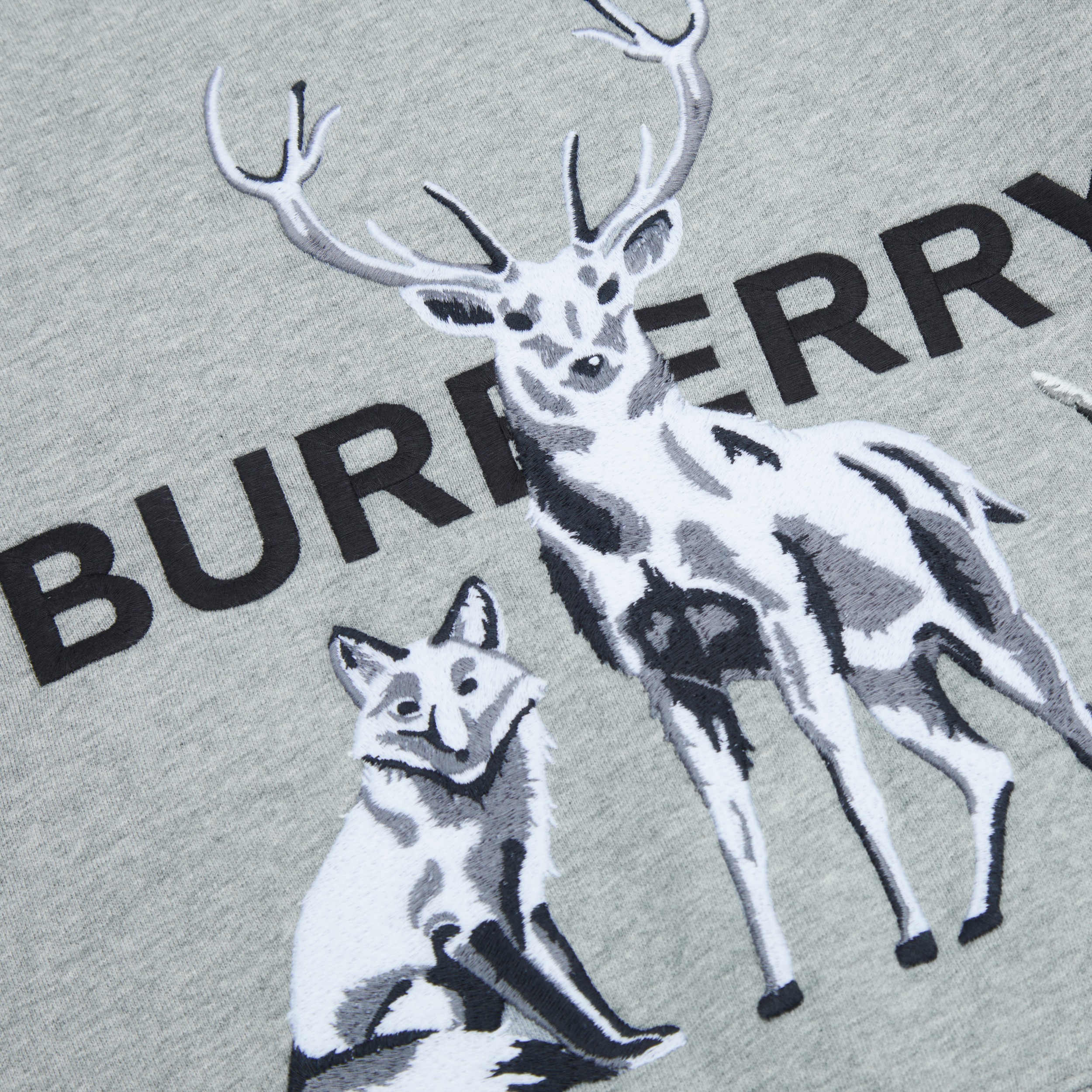 Baumwollsweatshirt mit gesticktem Tiermotiv (Hellgrau Meliert) - Kinder | Burberry® - 2