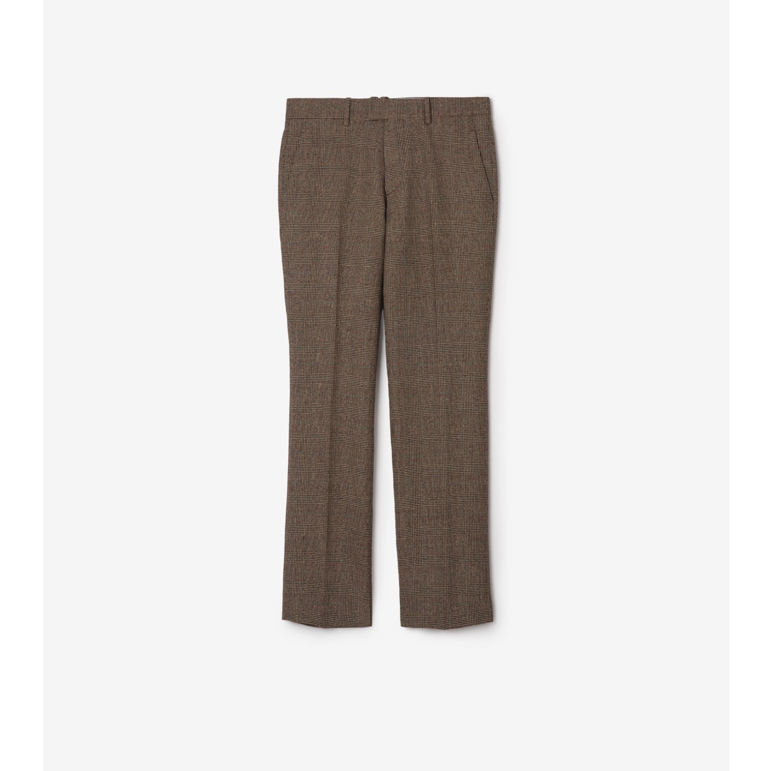 Check Wool Linen Blend Sloane Tailored Trousers