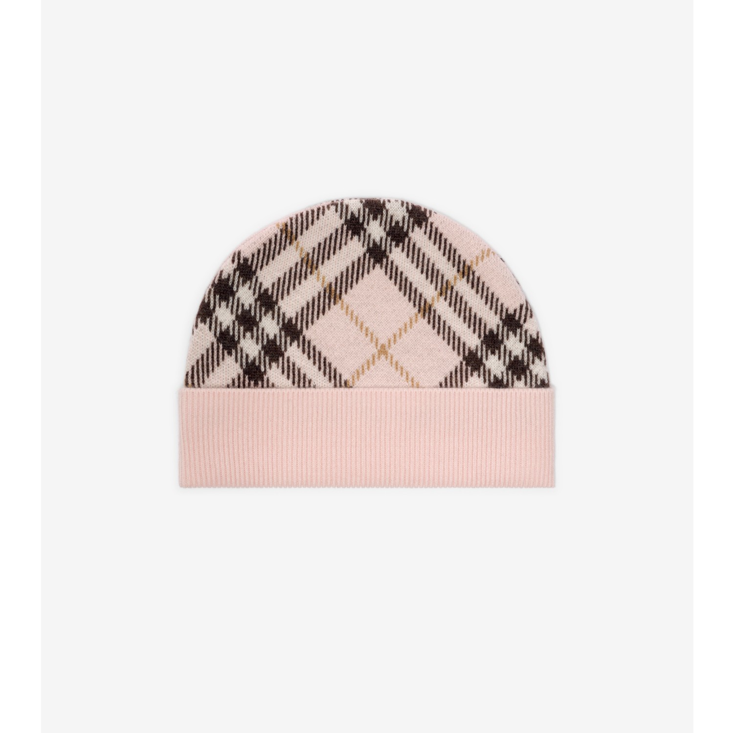 Check Wool Cashmere Beanie