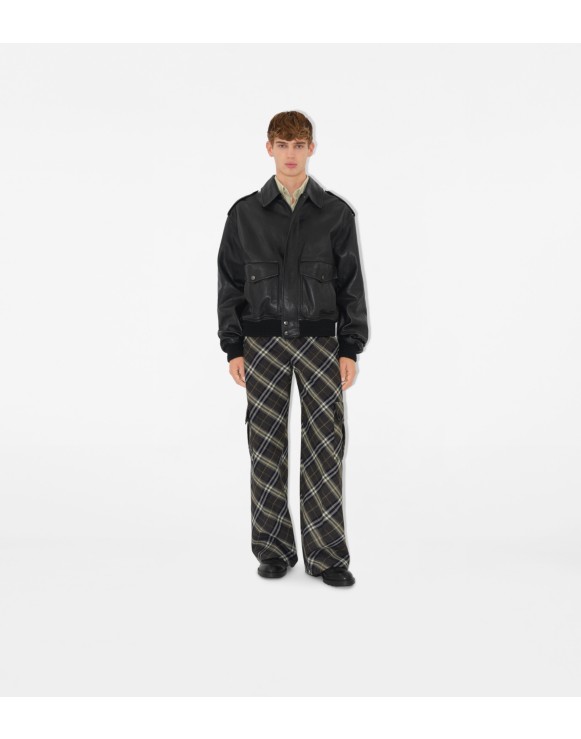 Reversible Check Jacket in Lichen - Men | Burberry® Official