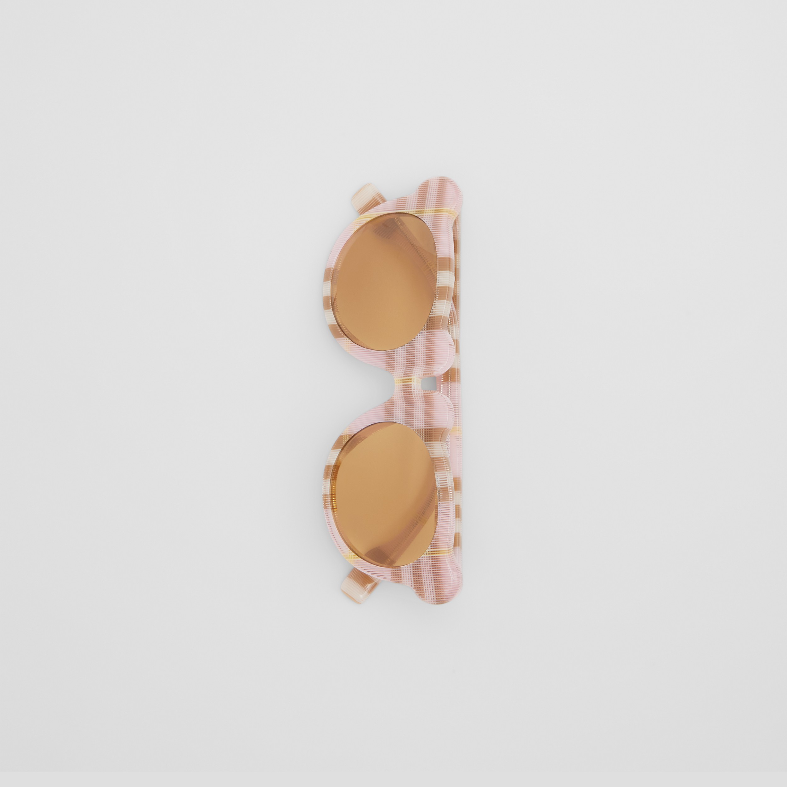 Sonnenbrille mit Teddybär-Gestell aus Bio-Acetat im Karodesign (Rosa) | Burberry® - 3