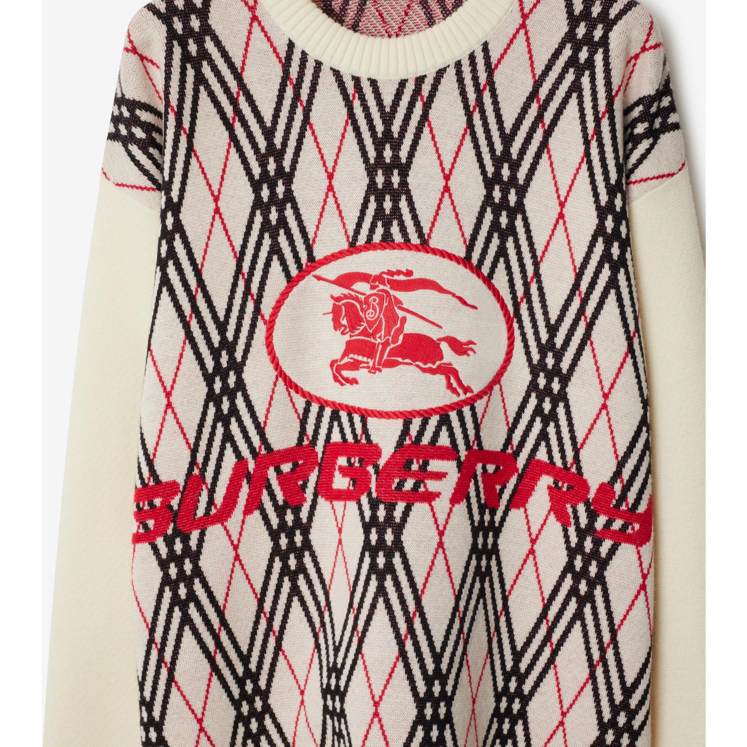 Pull en laine mélangée argyle Check