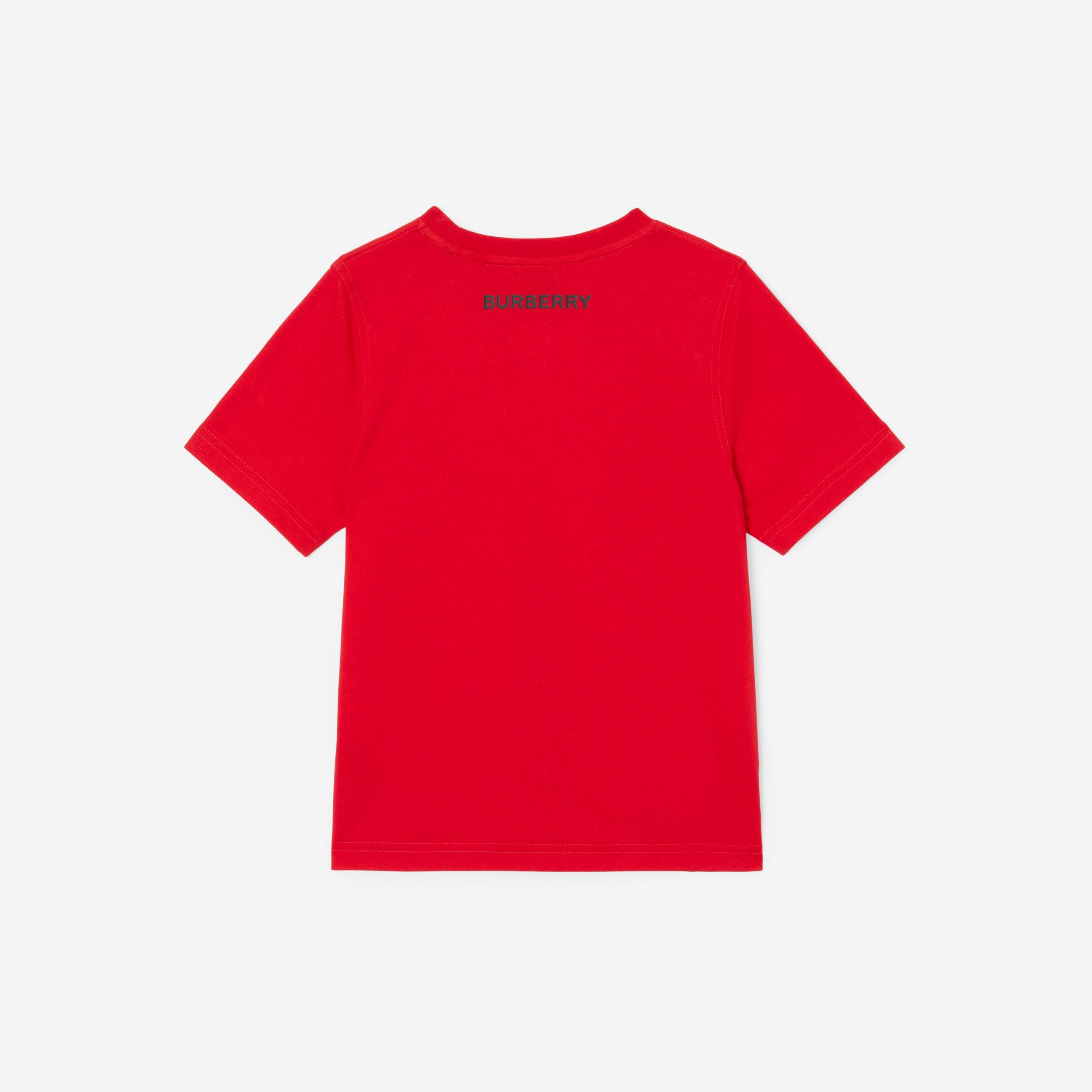兔子印花棉质 T 恤衫 (亮红色) | Burberry® 博柏利官网 - 2