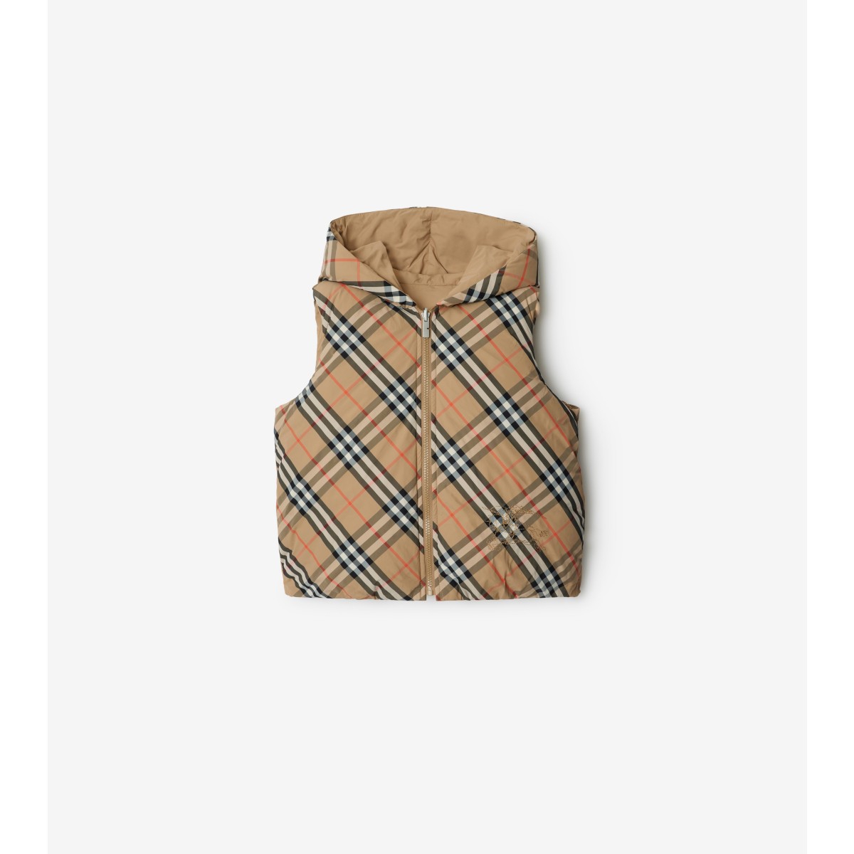  Check Reversible Nylon Padded Gilet