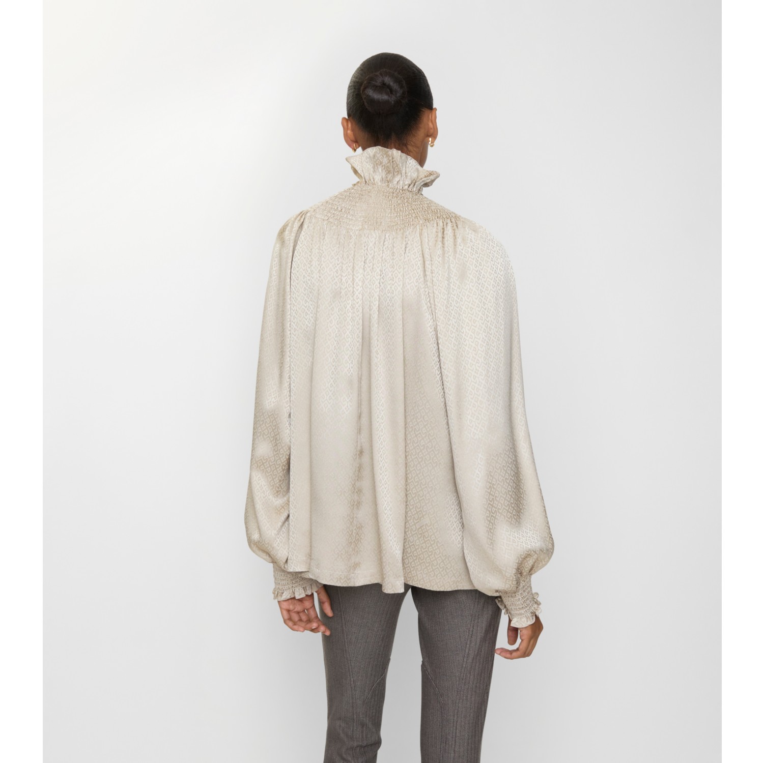 Geometric Silk Blouse