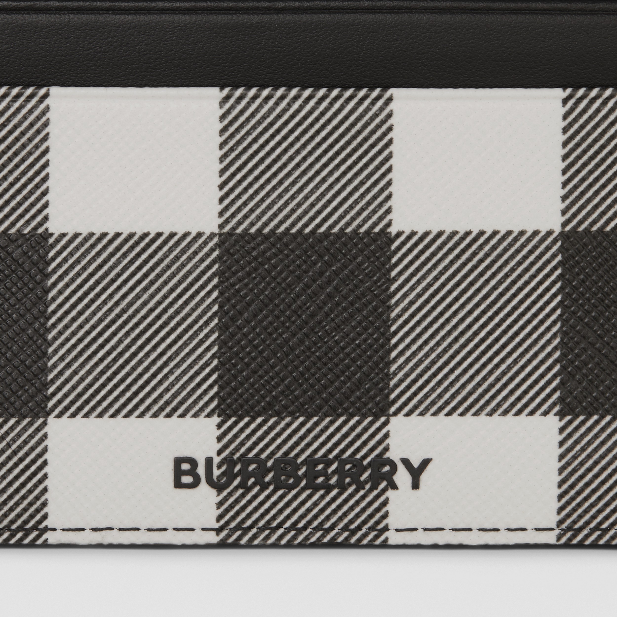 Exaggerated Check and Leather Card Case in Dark Birch Brown - Men | Burberry® Official - 2