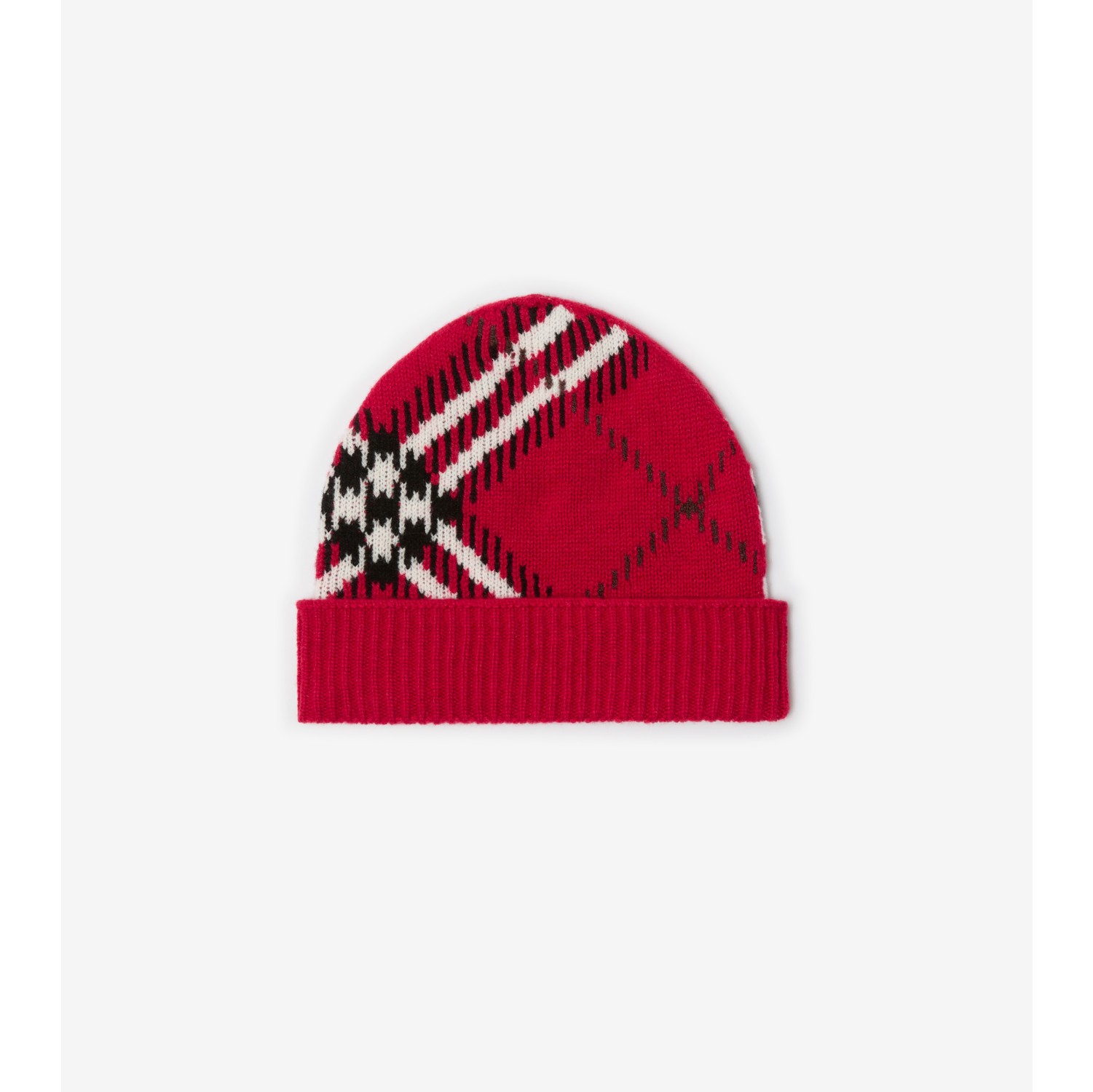 Check Cashmere Blend Beanie