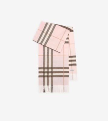 エンベリッシュドチェック カシミアスカーフ (ボウピンク) | Burberry