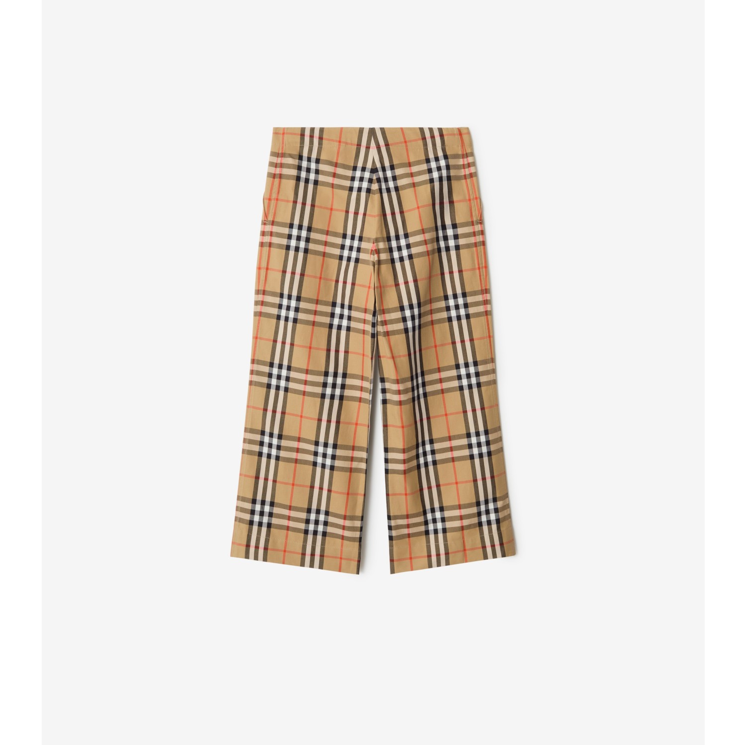 チェック コットントラウザー