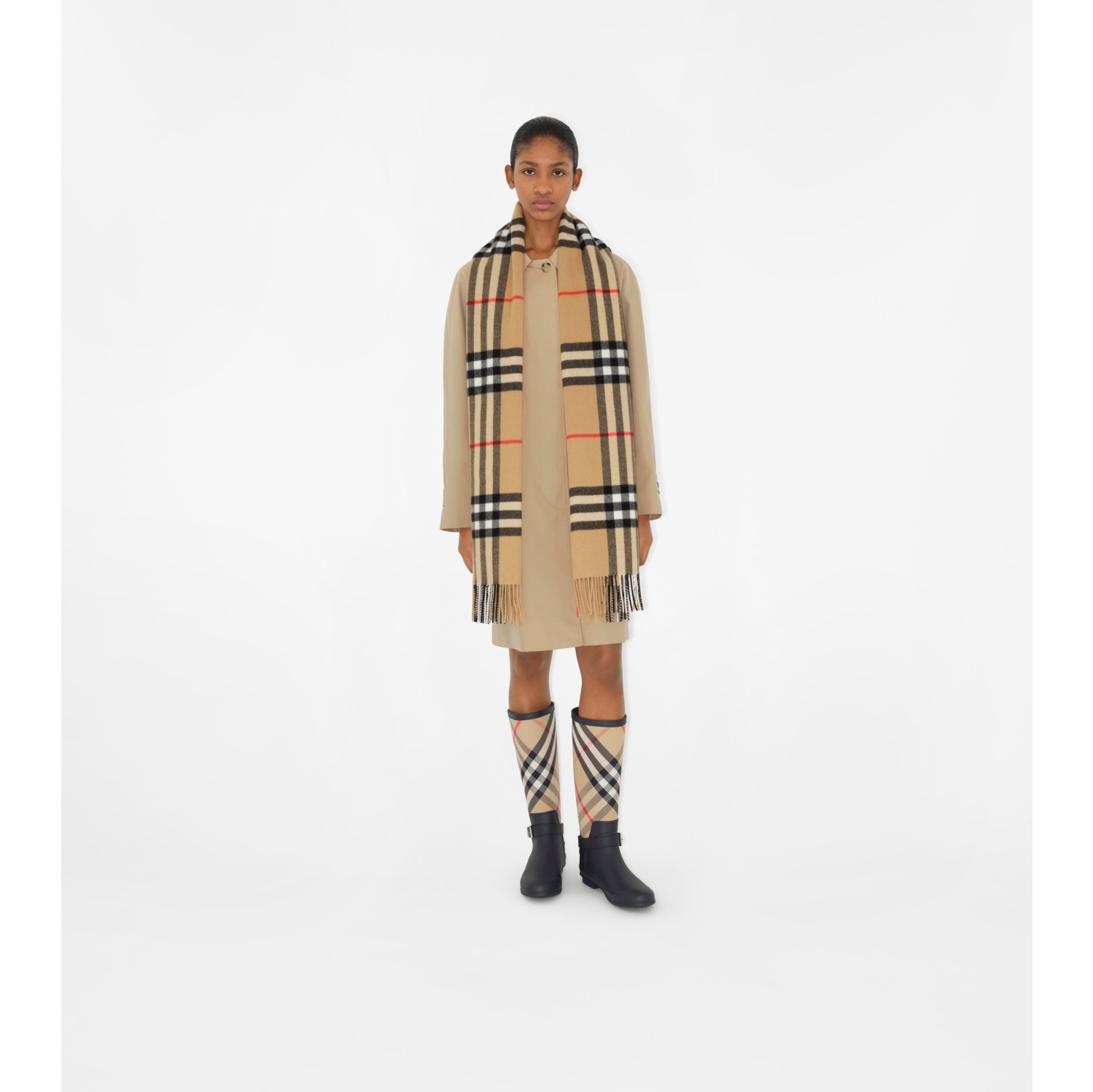 Burberry hot sale scarf coat