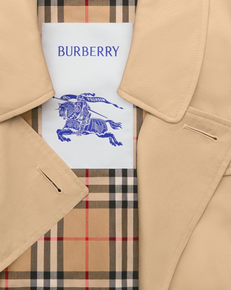 Cropped Gabardine Mayfair Trench Jacket in Honey beige - Women
