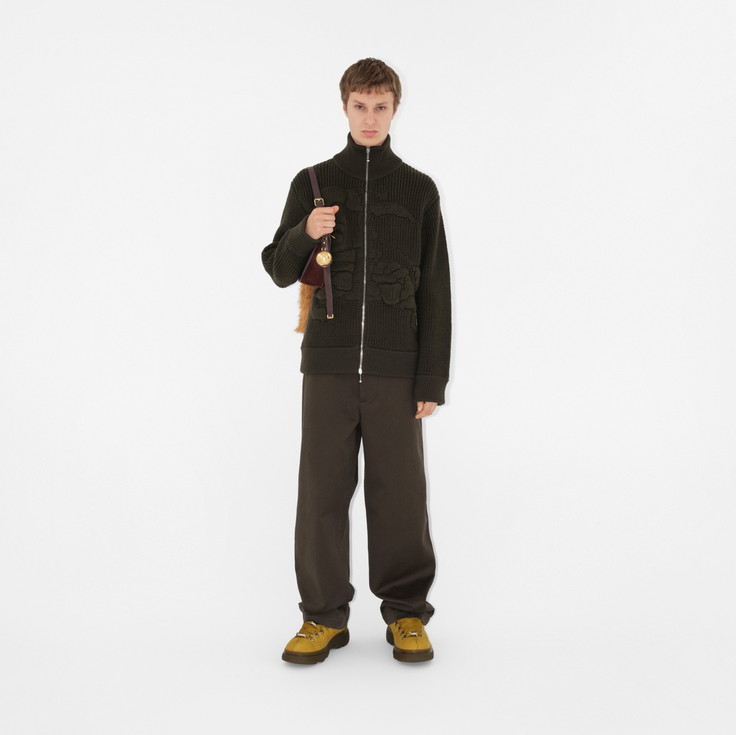 EKD Wool Blend Jacket in Otter - Men | Burberry® Official