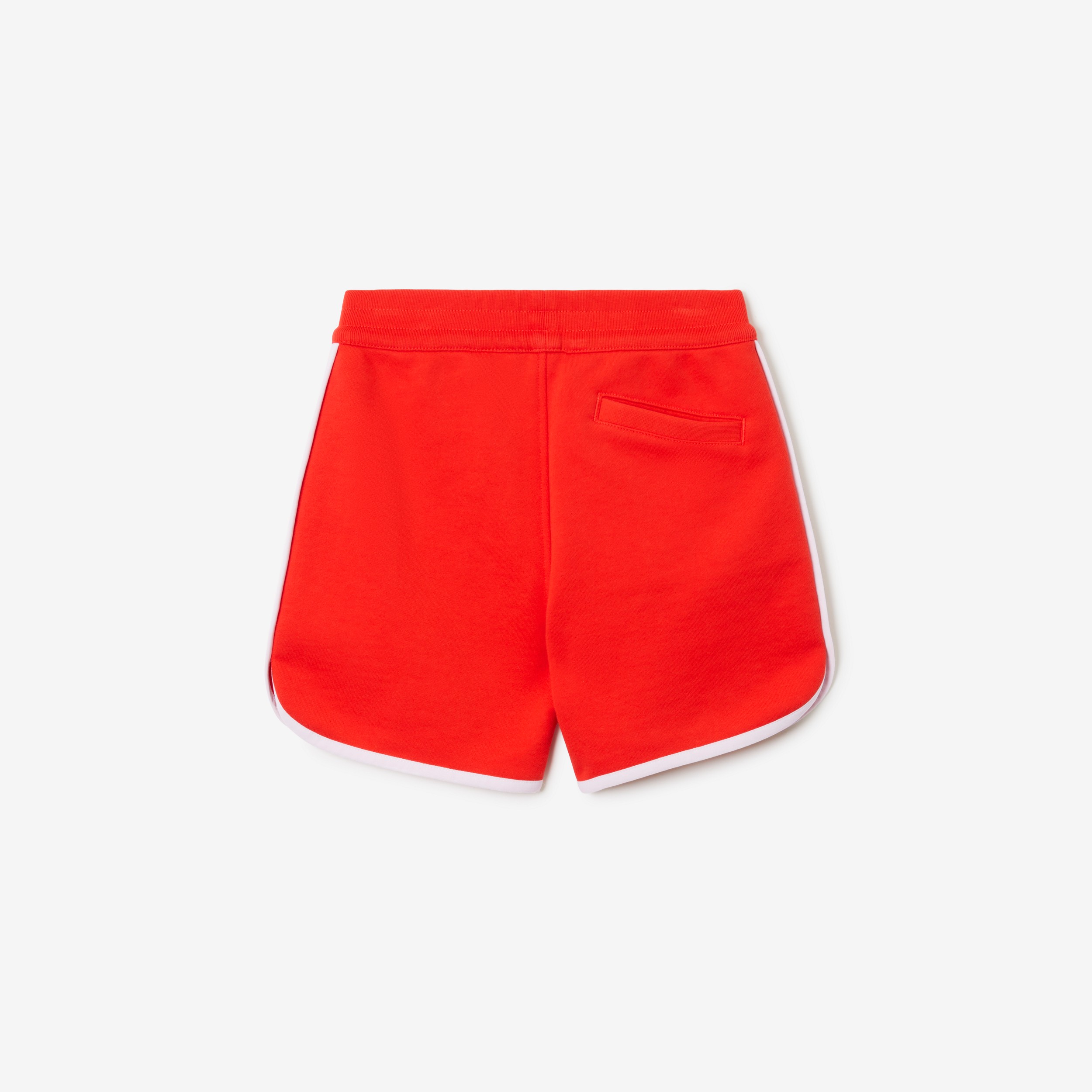 College Graphic Cotton Shorts in Bold Red | Burberry® Official - 2
