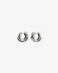 Small Hollow Hoop Earrings in Silver and Gold