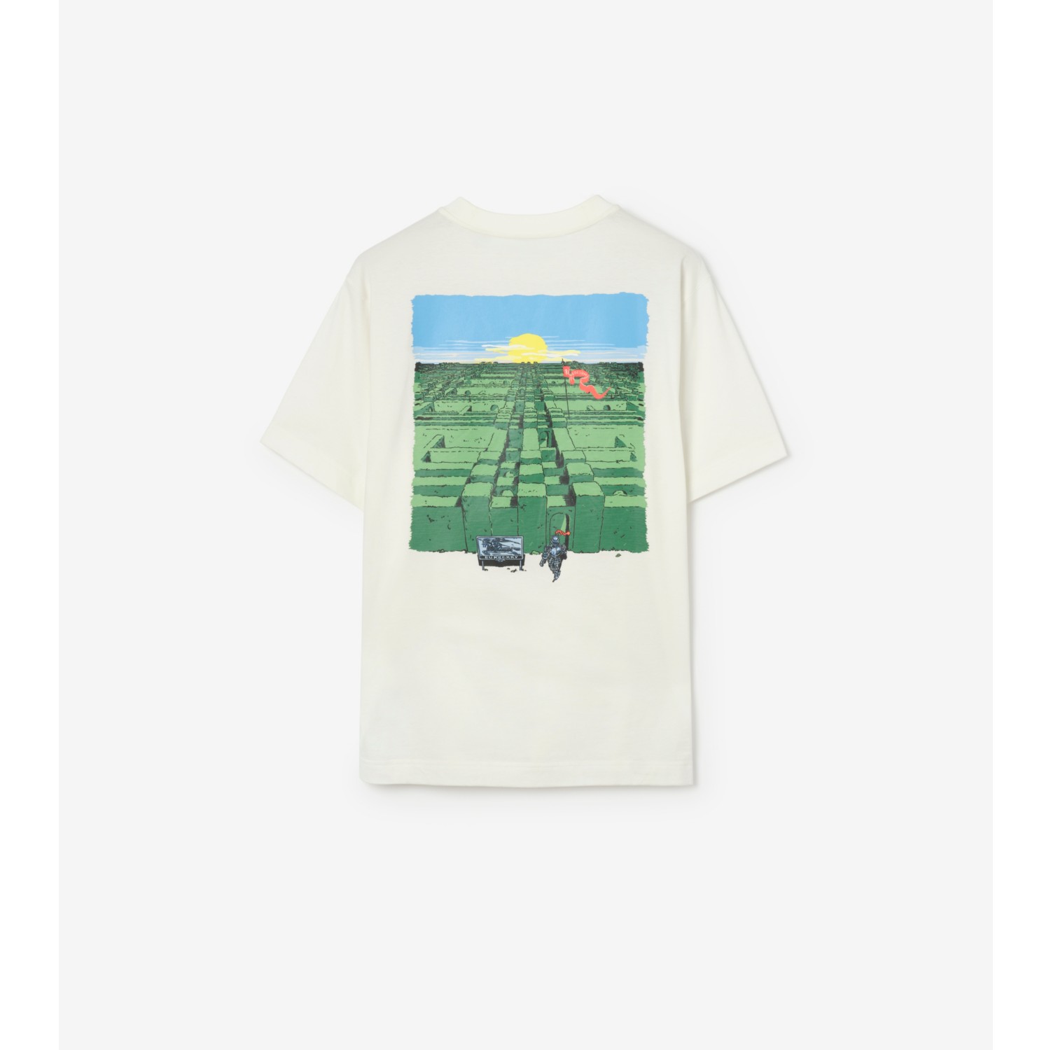 Maze Cotton T-shirt in Chalk white - Men | Burberry® Official
