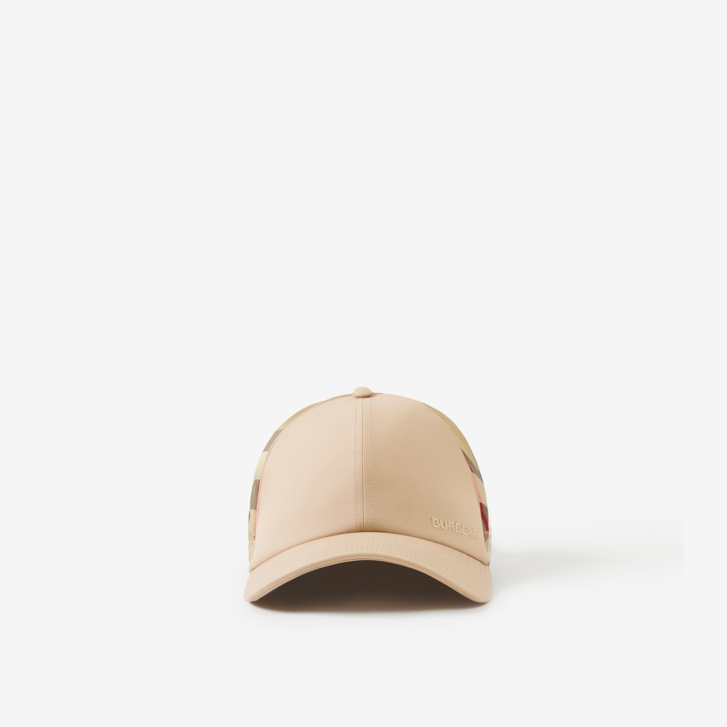 Scarf Tie Detail Cotton Baseball Cap in Archive Beige | Burberry® Official - 1