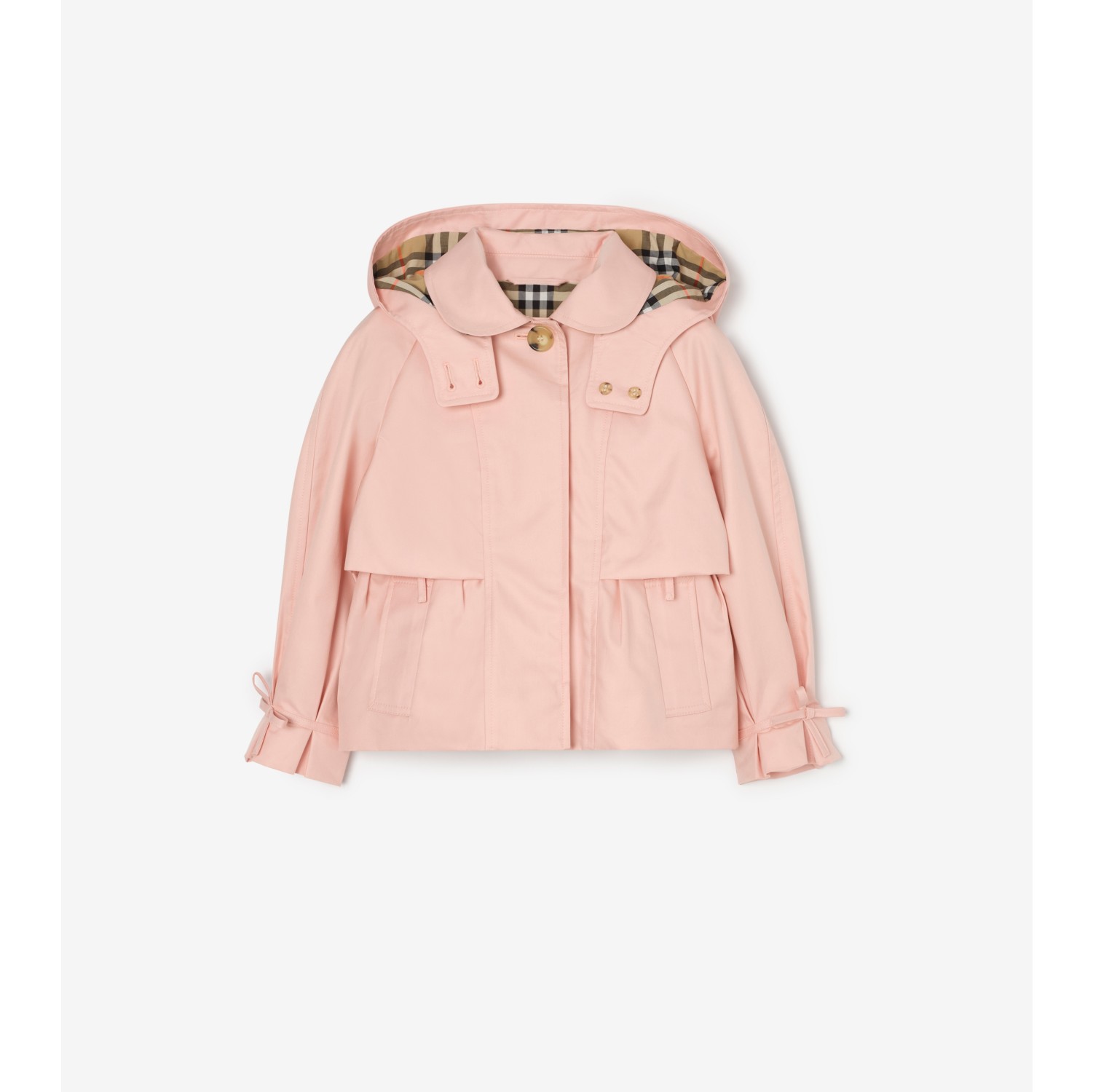 Cotton Hooded Trench Jacket