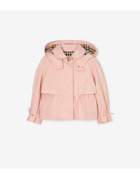 Cotton Hooded Trench Jacket