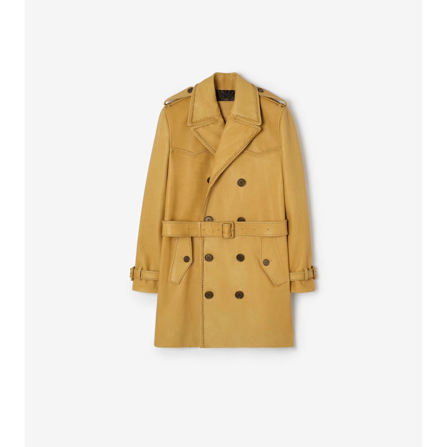 Mittellanger Trenchcoat „Leverton“ aus Leder