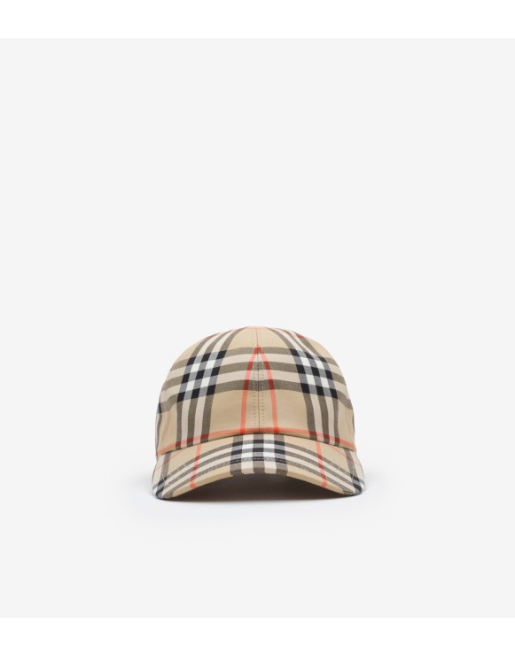 Check Cotton Baseball Cap