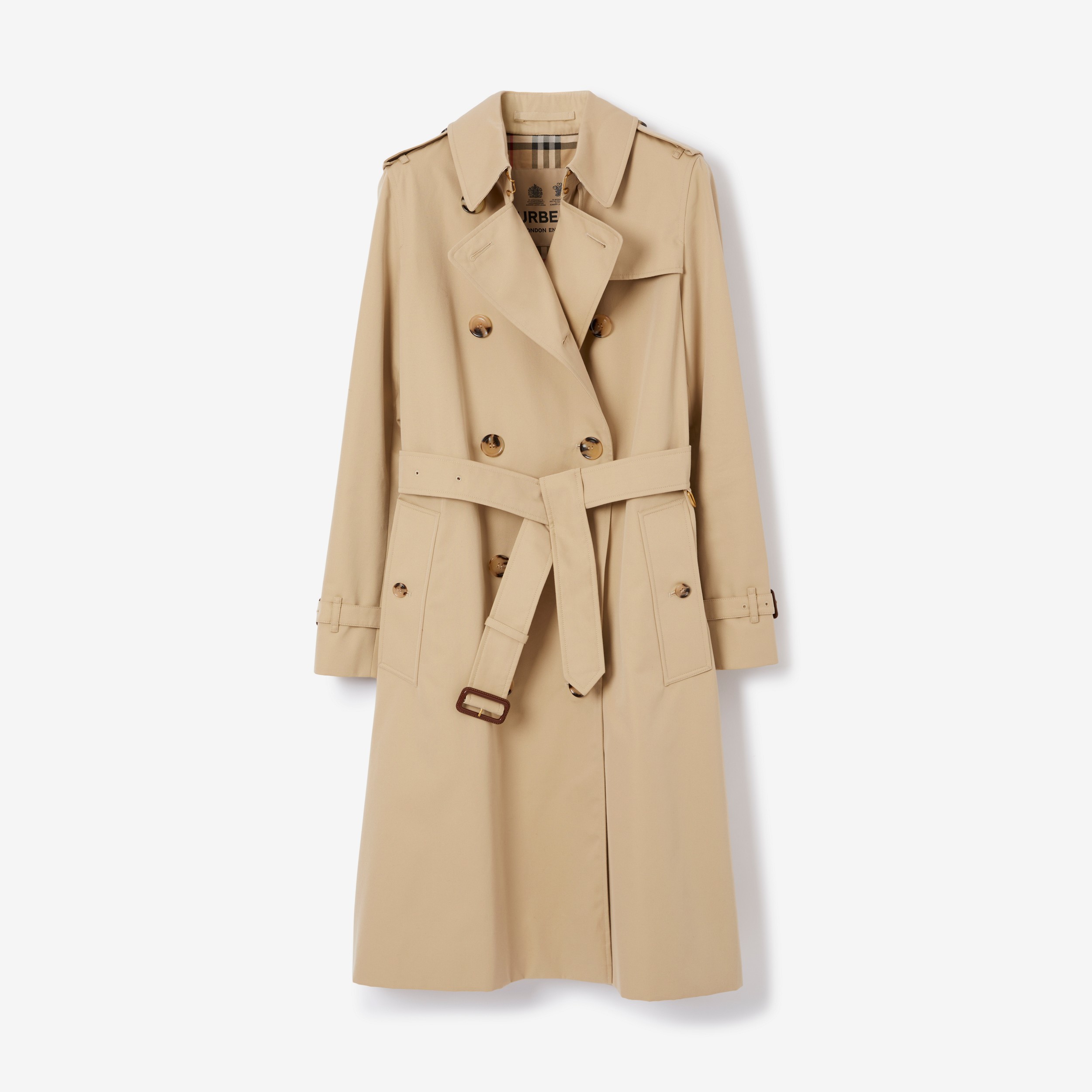 Trench coat Heritage largo de corte Kensington (Miel) - Mujer | Burberry® oficial - 1