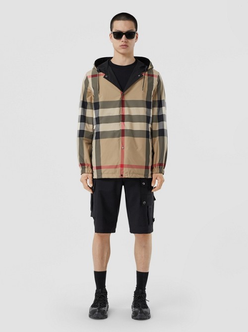 Burberry Reversible Check Jacket In Black