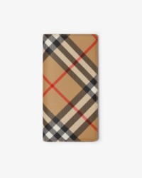 Check Continental Wallet in colour Sand