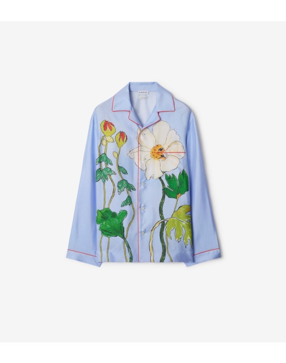 Seiden-Pyjamaoberteil mit Highgrove-Bienenmotiv